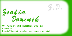 zsofia dominik business card